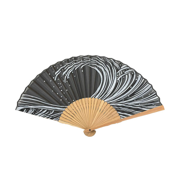 紳士用　布扇　波