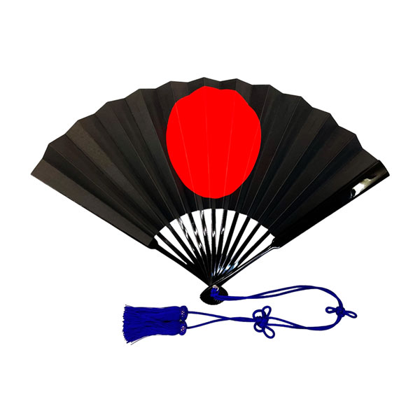 【軍扇】　黒地　日の丸・房付