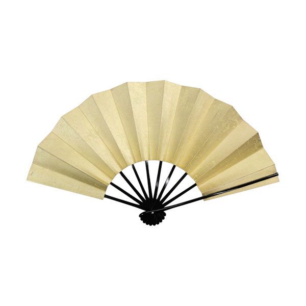 舞扇　黒塗　金もみ地　E-13-4