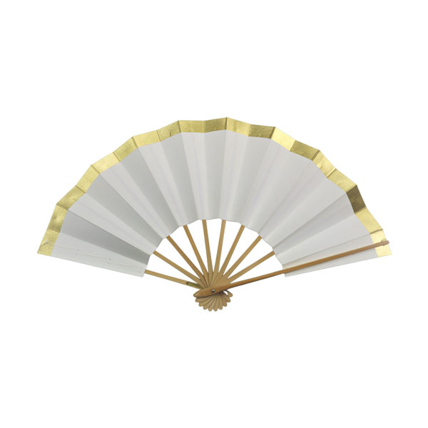 舞扇　白竹　白地　天金　E-14