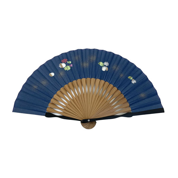 婦人用　ミニ切抜扇　蓮