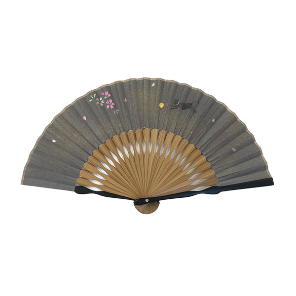 婦人用　ミニ切抜扇　猫