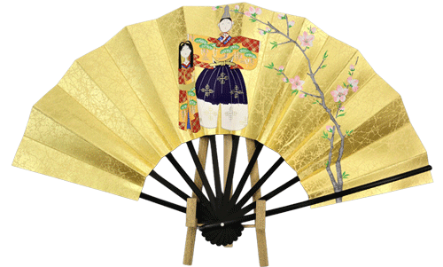 9寸 ひな人形 飾り扇 扇子立て付