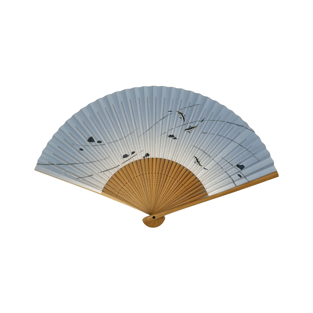 紳士用　白竹扇　清流