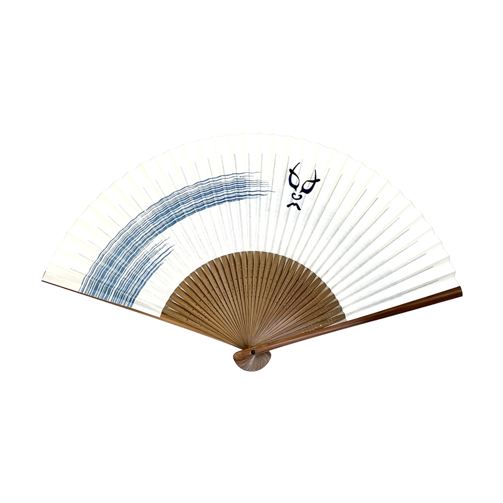 紳士用　スス染骨　隈取・青