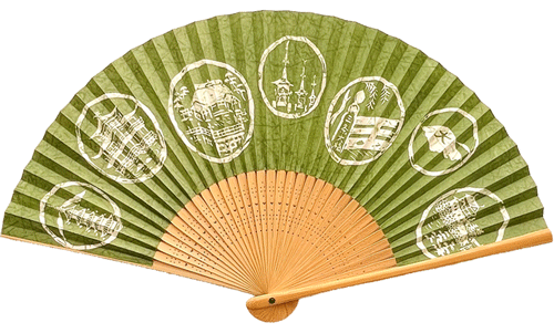 京風景 扇子