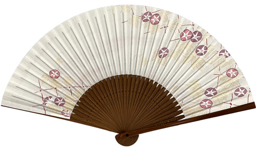 婦人用扇子 朝顔