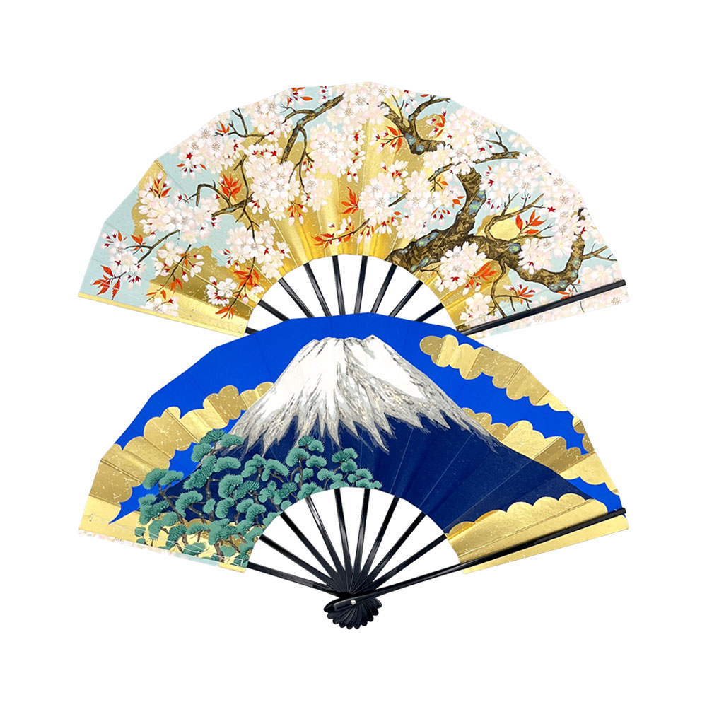 9寸5分　飾り扇子　富士山 / 桜